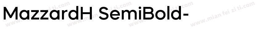 MazzardH SemiBold字体转换
